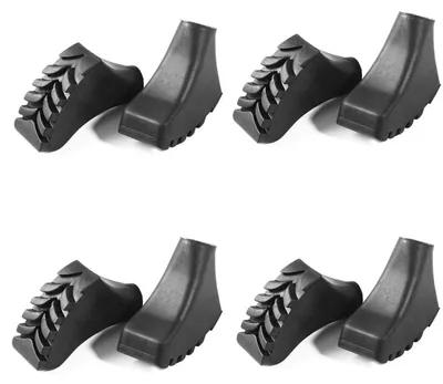 Produktbild von Wanderstockspitzen Gummi Stockpuffer - 11 mm - Schwarz - 8 Stück - Für Trekkingstöcke und Nordic Walking Stöcke