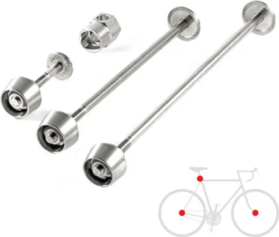 Produktbild von Pitlock Set 02 Vorderrad/Hinterrad/Sattelstütze silber