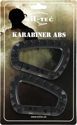 Produktbild von Taktischer Karabiner ABS Kunststoff 2er Set Schwarz