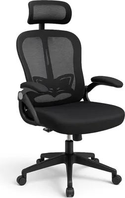 Zdjęcie produktu dla Krzesło biurowe regulowany obrotowy fotel biurowy ergonomiczny KB109 czarny