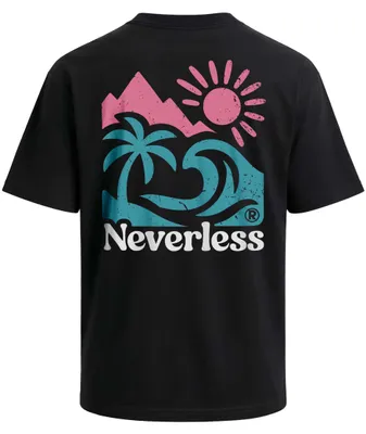 Produktbild von Herren T-Shirt - Beach Mountain - Oversized Relaxed Fit Printshirt Sommer Fashion Streetstyle Neverless®