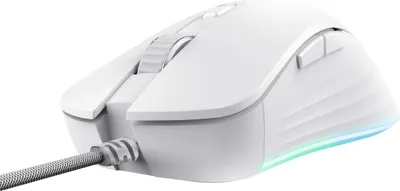 Zdjęcie produktu dla Trust GXT924W YBAR+, Po prawej stronie, Optyczny, USB Typu-A, 25600 DPI, Biały