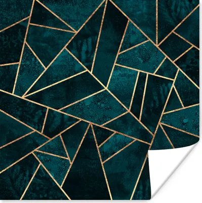 Produktbild von MuchoWow® Poster Steine - Gold - Luxus - Muster - Abstrakt 75x75 cm - Wand Dekoration