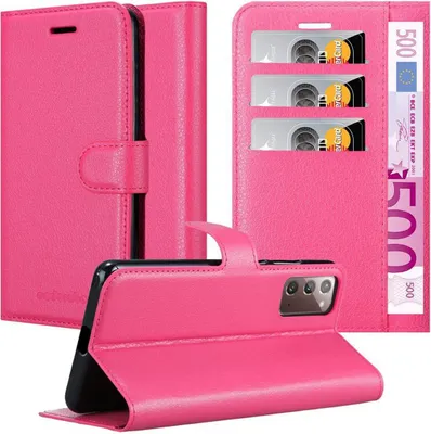 Produktbild von Cadorabo Hülle für Samsung Galaxy NOTE 20 Schutz Hülle in Pink Handyhülle Etui Case Cover Magnetverschluss