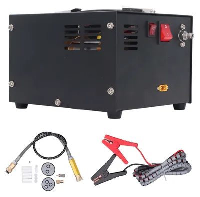 Obrázek produktu pro Kompresor PCP, 4500 psi (30 MPa), vysokotlaký, bez oleje a vody, s ventilátorovým chlazením, přenosná elektrická pumpa pro paintball, napájení 12 V DC