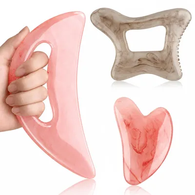 Produktbild von Gua Sha Massagegerät - 3 Stück für Lymphdrainage