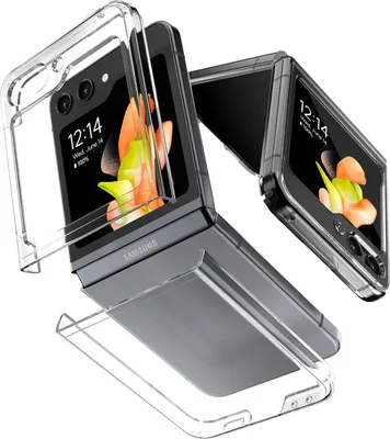 Produktbild von Handyhülle für Samsung Galaxy Z Flip 5 , Transparente Schutzhülle, Anti-Kratzer Rückseite Hülle