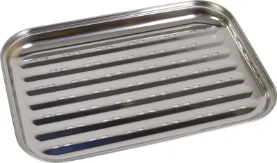 Produktbild von BBQ-Grillschale aus Edelstahl 35x24cm Grillzubehör Pfanne Gemüseschale Grillkorb