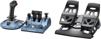 Produktbild von Thrustmaster TCA Captain Pack Airbus Edition + TFRP Ruderpedale – PC