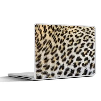 Produktbild von MuchoWow® Laptop Aufkleber Sticker Cover Nahaufnahme Mantel Leopard 25x18 cm - Laptop-Deko