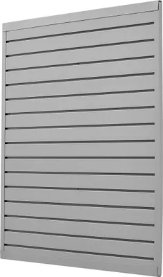 Productafbeelding van 4 x 4 voet PVC paneelwanden in grijze kleur voor garages, met modulair ontwerp