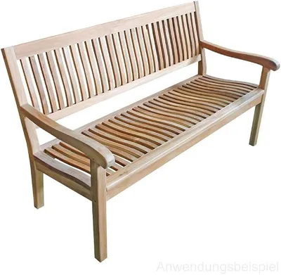 Imagen del producto de Banco de jardín Silecomplaza, fabricado en teca maciza, modelo Kingsbury, dimensiones 150 x 90 x 6 cm, referencia B29B