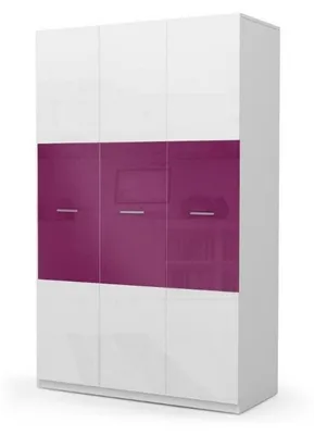 Produktbild von Lila Schrank Schränke Kleiderschrank Holz Hochglanz Kleiderschränke Kinderzimmer