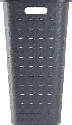 Immagine prodotto di Cesto portabiancheria, CURVER Softex, 56 L, 70% riciclato, 59 x 43 x 34 cm, grigio