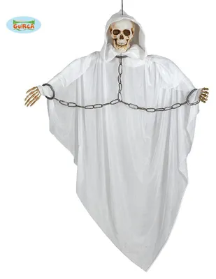 Produktbild von Halloween Deko Anhänger Skelett mit Licht, 150 cm
