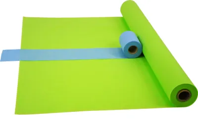 Produktbild von Sensalux Kombi-Set 1 Tischdeckenrolle 1m x 25m apfelgrün + Tischläufer 15cm hellblau