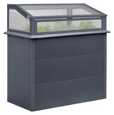 Image de Westmann Primus Plus M Potager surélevé en métal avec châssis de forçage anthracite