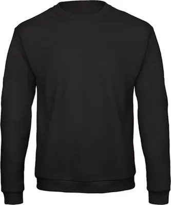 Image de B&C WUI23 | Sweat-shirt col rond pour homme / Doublure moelleuse - Couleur : Noir - Taille : M