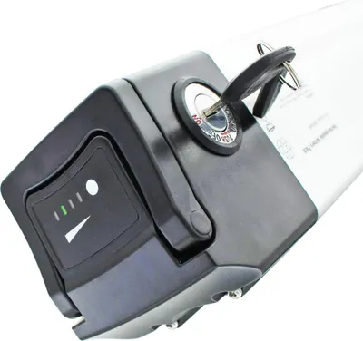 Produktbild von Akku passend für den Prophete E-Bike Akku silber 24 Volt 10,4 Ah inklusive Ladegerät, Abmessungen ca. 380 x 94 x 88 mm