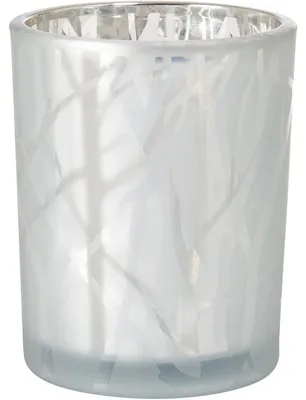Produktbild von 6x Kerzenhalter Shimmer 100 x 80 mm   weiß, Glas