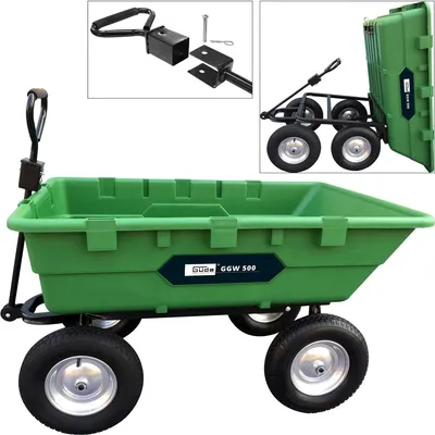 Produktbild von GÜDE Gartenwagen GGW 500 Abfallwagen Laubsammler Bollerwagen 225 Liter bis 500kg