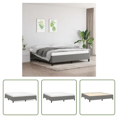 Produktbild von The Living Store Bettgestell Dunkelgrau 180×200 cm Stoff