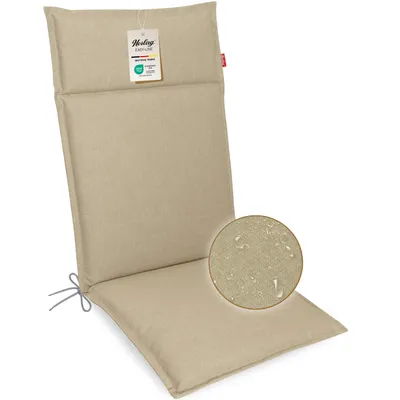 Produktbild von Herlag Hochlehner Gartenstuhlauflage Bea 120x50x4,5cm Champagner Wasserabweisend Fleckschutz