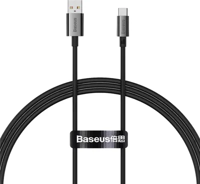 Zdjęcie produktu dla Kabel Baseus Superior Series USB-A / USB-C 100W 1m - czarny