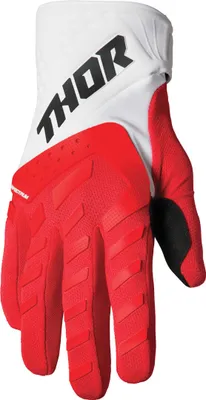 Obrázok produktu pre Mládežnícke motokrosové rukavice Thor Spectrum Logo, červená/biela, XS