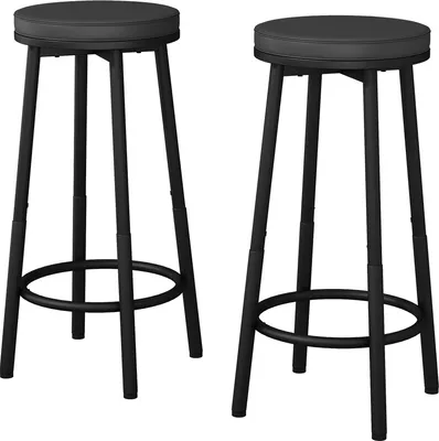 Obrázok produktu pre Barová stolička Vicco Edmonton, 31,5 x 64 cm 2 diely, čierna