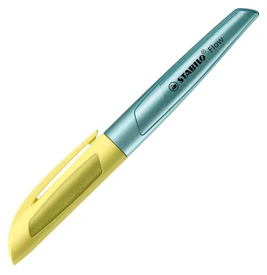 Immagine prodotto di Stilografica STABILO Flow Cosmetic a cartuccia blu/giallo metallizzato M (medio)