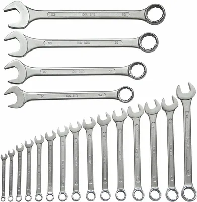 Produktbild von FAMEX 10344-19 Ring-Maulschlüssel Satz - Schraubenschlüssel Set - Gabel-Ringschlüssels 19-tlg. - 6-32 mm
