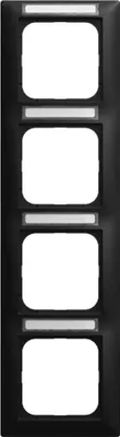 Produktbild von Busch-Jaeger Abdeckrahmen, 4-fach, mit Sichtfenster, senkrecht, Busch-balance® SI, 1 Stk.