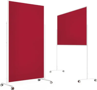 Produktbild von Magnetoplan Design-Moderationstafel VarioPin - Hoch- oder Querformat - 100x180cm - Filz - Rot