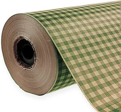 Produktbild von Blumenseide 50cm Karo Grün 5kg – Strapazierfähiges Packpapier, Ideal für Floristik und Dekoration