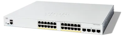 Image de Cisco Catalyst 1200-24FP-4G - Commutateur - L3 - Smart - 24 x 10/100/1000 (PoE+) + 4 x Gigabit Ethernet SFP - Montable en rack - PoE+ (375 W)