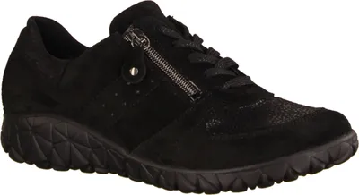 Produktbild von Waldläufer Havy 389H01-001 Damen, Schnürer, Bequemschuhe, Leder, Schwarz, NEU - Damenschuhe Bequeme Schnürschuhe, Schwarz, leder/textil (order minileo-stretch glitter)
