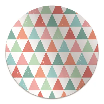Produktbild von Rundmatte - Stuhlunterlage Bürostuhlunterlage - Rund Ø 100 cm - Bodenmatte - Fußmatte - Bunte Dreiecke