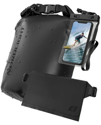 Productafbeelding van Waterdichte Dry Bag 20 l, met telefoonzak en heuptas, zwart, voor zwemmen