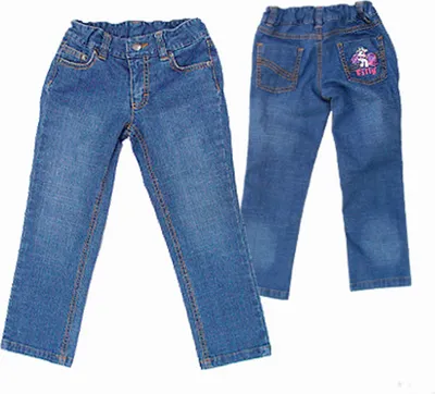 Produktbild von 84624 Filly Elves Mädchen Jeans Blau/Grau – Bequeme Hose mit Print, Gr. 104