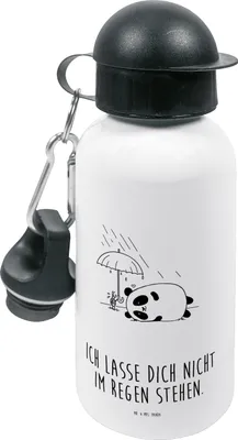 Produktbild von Mr. & Mrs. Panda Trinkflasche Panda Freundschaft - Weiß - Geschenk, für den Kindergarten, Wasserflasche, Getränkeflasche, Sportflasche, Kinder