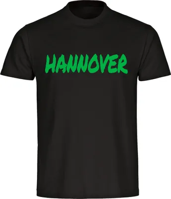 Produktbild von multifanshop Herren T-Shirt - Hannover - Textmarker, schwarz, Größe 5XL