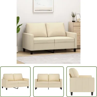 Produktbild von The Living Store 2-Sitzer-Sofa Creme 120 cm Stoff