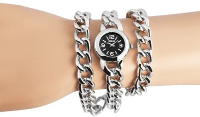 Produktbild von Excellanc Damenuhr mit Metallkettenarmband