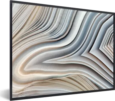 Produktbild von MuchoWow® Gerahmtes Poster Marmoroptik - Stein - Linien - Luxus - Marmor 40x30 cm - Poster mit Schwarzem Bilderrahmen Wandposter Rahmen Foto Bilder - Kunstposter - Wanddekorationen