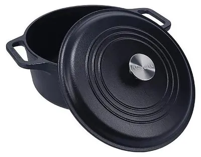 Zdjęcie produktu dla Patelnia żeliwna holenderska 27 cm 5 7 l do grilla piekarnika