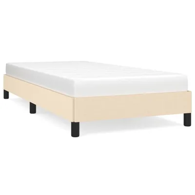 Image de vidaXL Cadre de lit sans matelas Crème 80x200 cm Tissu