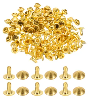 5 mm Spitzenklinknagel, 100 Stück, quadratisch, Gold, für Lederdekoration