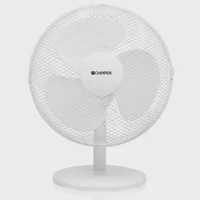 Obrázek produktu pro Stolní ventilátor 30 cm, bílý, 3 rychlosti, oscilační
