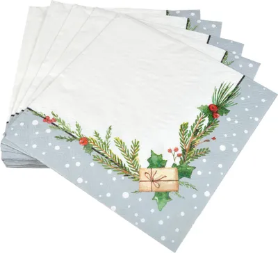 Image de 20 serviettes en papier Branche de sapin